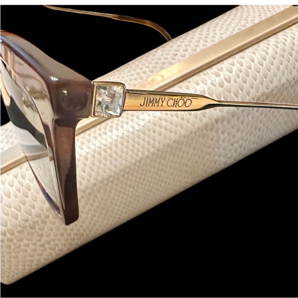 Jimmy Choo Brown Tortoiseshell Women’s Sunglasses with Brown Lenses - Picture 3 of 6